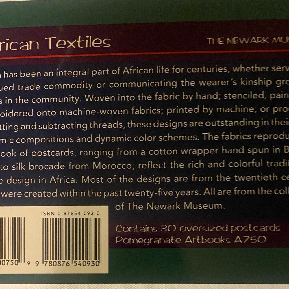 π
ππΏπ¦π¨π« African Textiles postcards - Picture 2 of 10